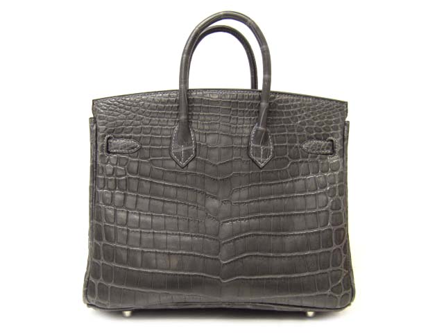 エルメス バーキン25(クロコダイルニロティカスマット/グラファイト)